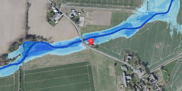 Oversvømmelsesrisiko fra vandløb på Teestrup Bygade 58, 4690 Haslev