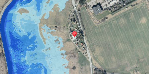 Oversvømmelsesrisiko fra vandløb på Aage Paybergsvej 8, 4300 Holbæk