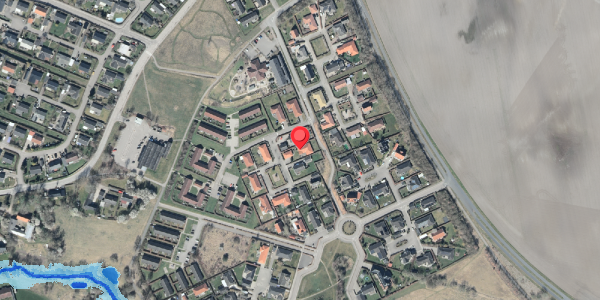 Oversvømmelsesrisiko fra vandløb på Erantisvej 3, 4420 Regstrup
