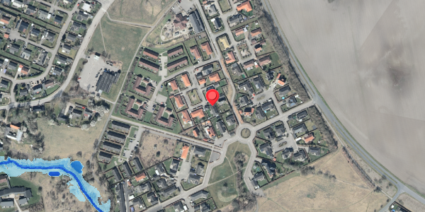 Oversvømmelsesrisiko fra vandløb på Erantisvej 9, . , 4420 Regstrup