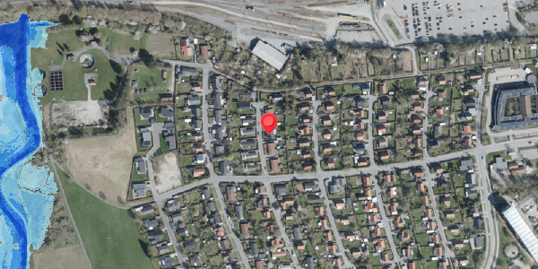 Oversvømmelsesrisiko fra vandløb på Acacievej 5B, 4100 Ringsted