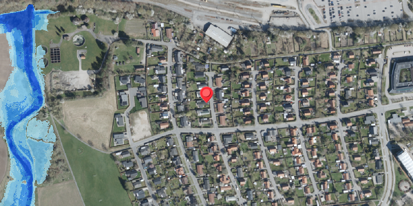Oversvømmelsesrisiko fra vandløb på Acacievej 10, 4100 Ringsted