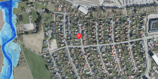 Oversvømmelsesrisiko fra vandløb på Acacievej 12, 4100 Ringsted