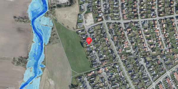 Oversvømmelsesrisiko fra vandløb på Avnbøgevej 8, 4100 Ringsted