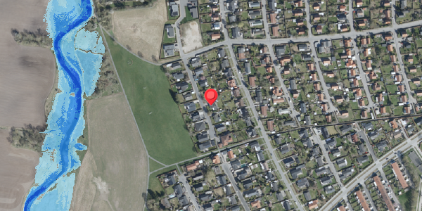 Oversvømmelsesrisiko fra vandløb på Avnbøgevej 9, 4100 Ringsted