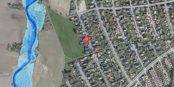 Oversvømmelsesrisiko fra vandløb på Avnbøgevej 14, 4100 Ringsted