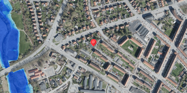 Oversvømmelsesrisiko fra vandløb på Benediktevej 19, 4100 Ringsted