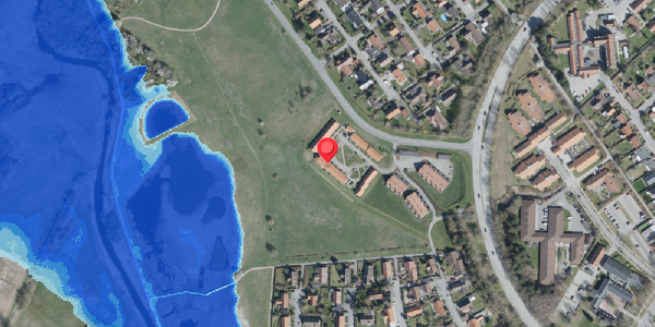 Oversvømmelsesrisiko fra vandløb på Bjergbakken 57, 4100 Ringsted