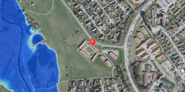 Oversvømmelsesrisiko fra vandløb på Bjergbakken 75, 4100 Ringsted