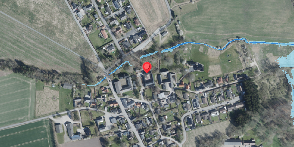 Oversvømmelsesrisiko fra vandløb på Bjergvej 4, 4100 Ringsted