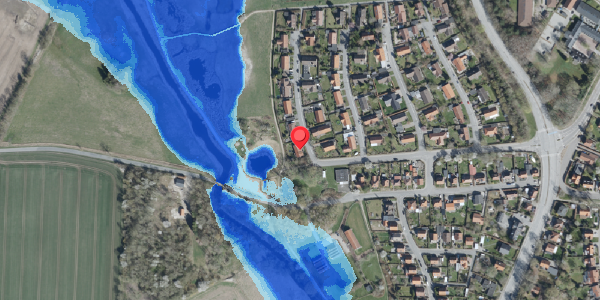 Oversvømmelsesrisiko fra vandløb på Dalmosevej 1, . , 4100 Ringsted