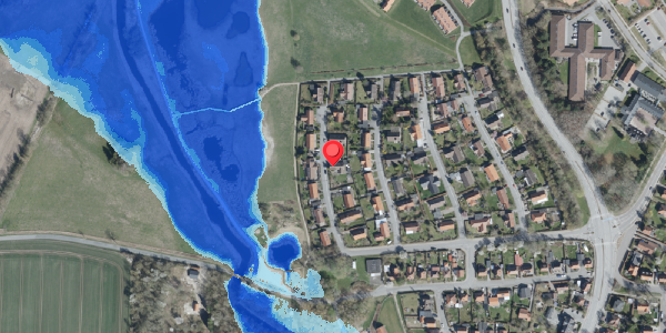 Oversvømmelsesrisiko fra vandløb på Dalmosevej 8, . , 4100 Ringsted