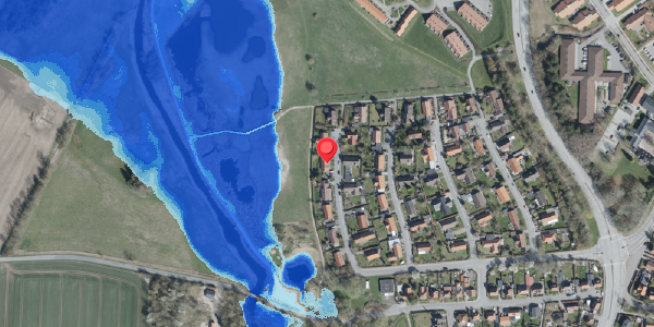 Oversvømmelsesrisiko fra vandløb på Dalmosevej 9, 4100 Ringsted