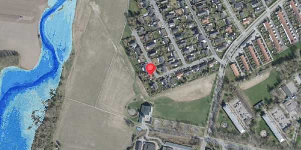 Oversvømmelsesrisiko fra vandløb på Elmevej 10, . , 4100 Ringsted