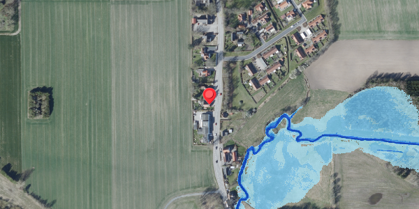 Oversvømmelsesrisiko fra vandløb på Haslevvej 352, 4100 Ringsted