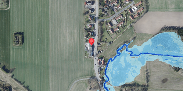 Oversvømmelsesrisiko fra vandløb på Haslevvej 354, . 4, 4100 Ringsted