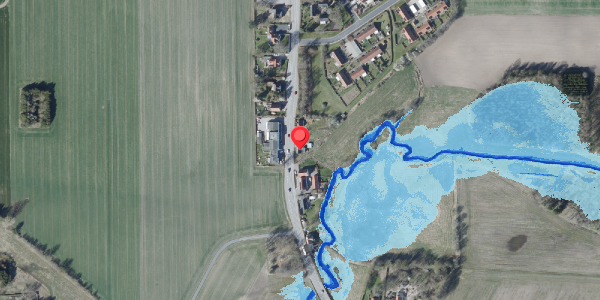 Oversvømmelsesrisiko fra vandløb på Haslevvej 355, 4100 Ringsted