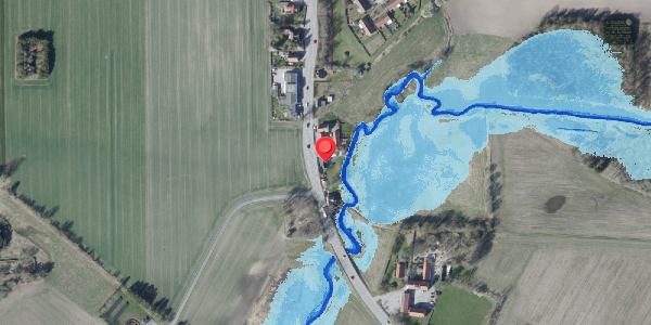 Oversvømmelsesrisiko fra vandløb på Haslevvej 359, 4100 Ringsted