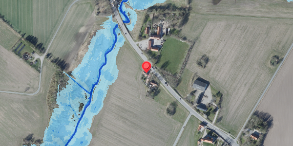 Oversvømmelsesrisiko fra vandløb på Haslevvej 380, 4100 Ringsted