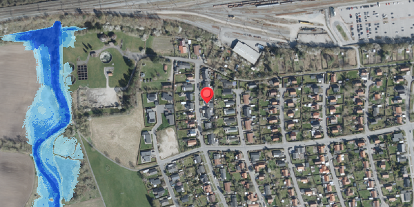Oversvømmelsesrisiko fra vandløb på Hybenvej 11B, . , 4100 Ringsted