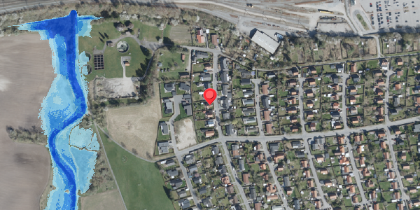 Oversvømmelsesrisiko fra vandløb på Hybenvej 12, . , 4100 Ringsted