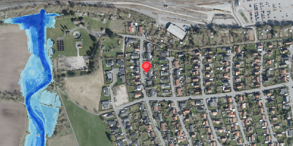 Oversvømmelsesrisiko fra vandløb på Hybenvej 13A, . , 4100 Ringsted