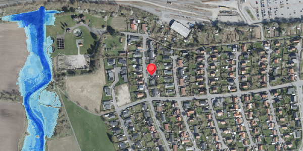 Oversvømmelsesrisiko fra vandløb på Hybenvej 13B, . , 4100 Ringsted