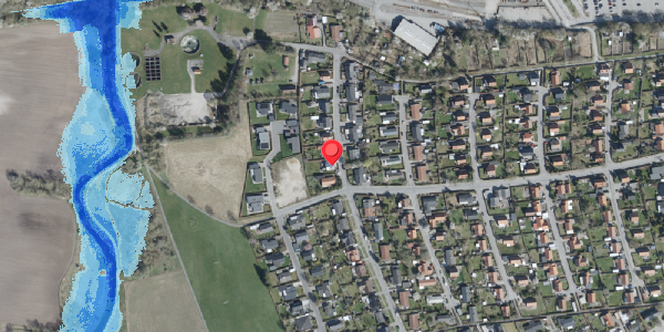 Oversvømmelsesrisiko fra vandløb på Hybenvej 16, . , 4100 Ringsted