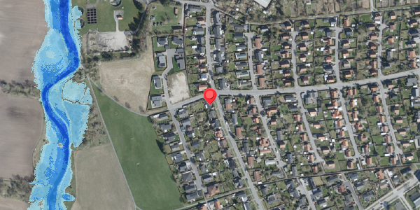 Oversvømmelsesrisiko fra vandløb på Hybenvej 20, 4100 Ringsted