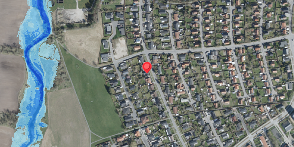 Oversvømmelsesrisiko fra vandløb på Hybenvej 24, . , 4100 Ringsted