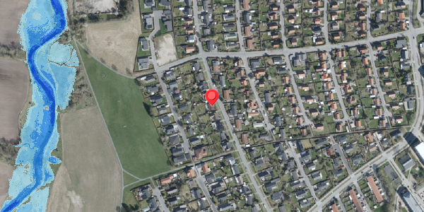 Oversvømmelsesrisiko fra vandløb på Hybenvej 28, . , 4100 Ringsted
