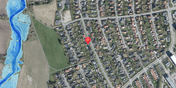 Oversvømmelsesrisiko fra vandløb på Hybenvej 30, 4100 Ringsted
