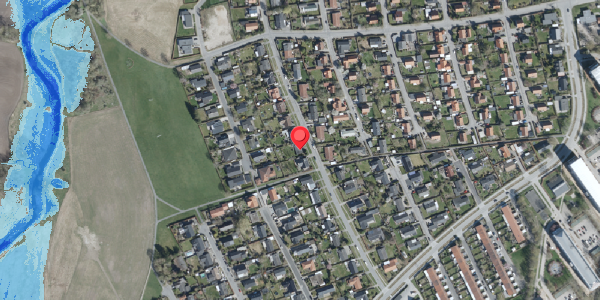 Oversvømmelsesrisiko fra vandløb på Hybenvej 34, . , 4100 Ringsted