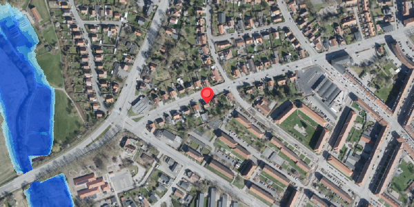 Oversvømmelsesrisiko fra vandløb på Jyllandsgade 29, 4100 Ringsted