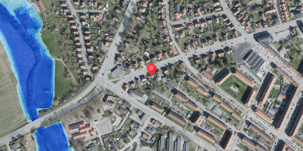 Oversvømmelsesrisiko fra vandløb på Jyllandsgade 33, 4100 Ringsted