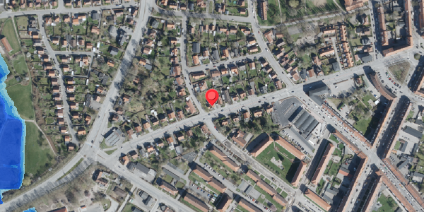 Oversvømmelsesrisiko fra vandløb på Jyllandsgade 36, 4100 Ringsted