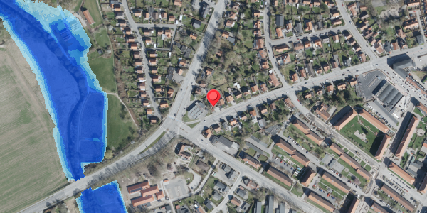 Oversvømmelsesrisiko fra vandløb på Jyllandsgade 52, 4100 Ringsted