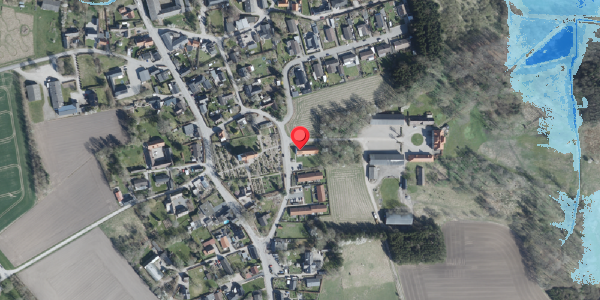 Oversvømmelsesrisiko fra vandløb på Kirkevej 14, 4100 Ringsted