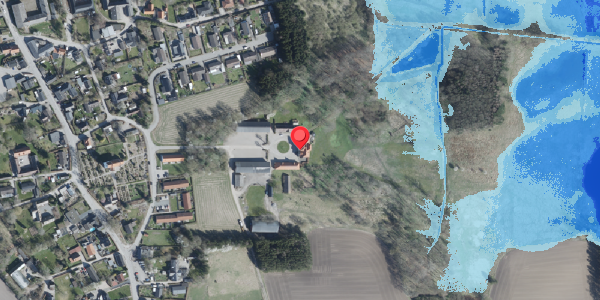Oversvømmelsesrisiko fra vandløb på Kirkevej 24, 4100 Ringsted