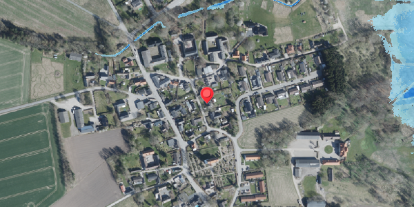 Oversvømmelsesrisiko fra vandløb på Kirkevej 40, 4100 Ringsted