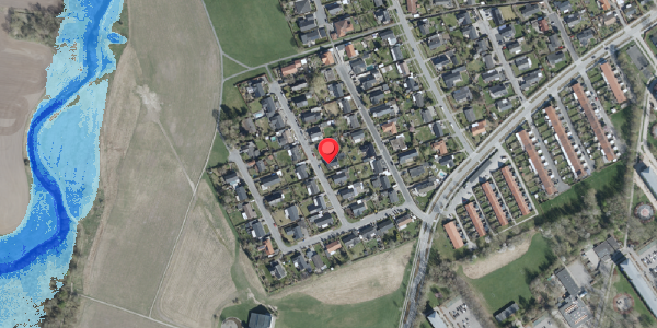Oversvømmelsesrisiko fra vandløb på Ligustervænget 13, 4100 Ringsted