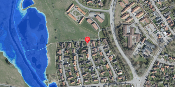 Oversvømmelsesrisiko fra vandløb på Maglemosevej 13, 4100 Ringsted
