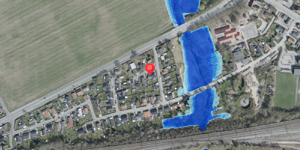 Oversvømmelsesrisiko fra vandløb på Uffesvej 1B, 4100 Ringsted
