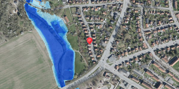 Oversvømmelsesrisiko fra vandløb på Åvejen 24, 4100 Ringsted