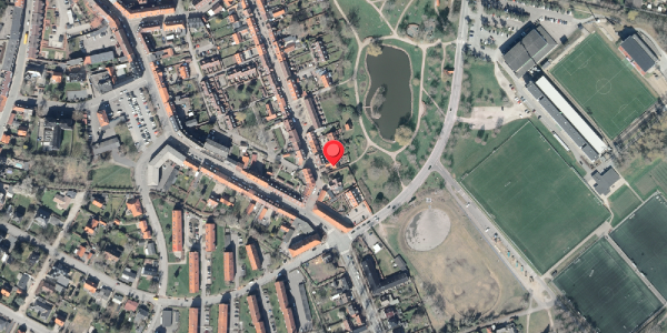 Oversvømmelsesrisiko fra vandløb på Fruegade 43, . , 4200 Slagelse
