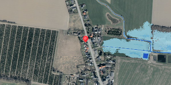 Oversvømmelsesrisiko fra vandløb på Errindlevvej 33, 4895 Errindlev