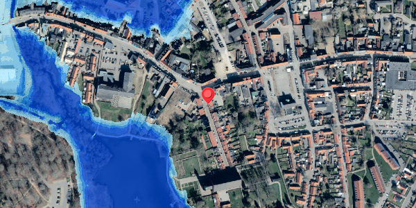 Oversvømmelsesrisiko fra vandløb på Klostergade 1B, 4930 Maribo