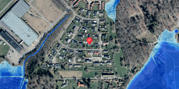 Oversvømmelsesrisiko fra vandløb på Skovbrynet 13, 4930 Maribo
