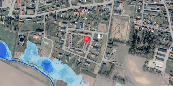 Oversvømmelsesrisiko fra vandløb på Åparken 21, 4863 Eskilstrup