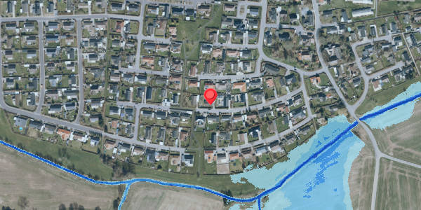 Oversvømmelsesrisiko fra vandløb på Dalager 14, 4690 Haslev